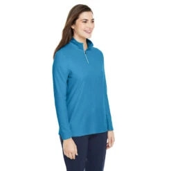 Core 365 Ladies' Fusion ChromaSoft™ Pique Quarter-Zip -Portwest Shop ACCE405W@3