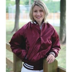 ASW Adult Flannel Lined Satin Award Jacket