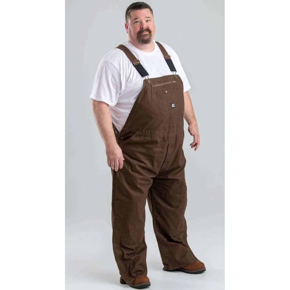Berne Unlined Washed Zip To Knee Duck Bib Overall 2 Berne Unlined Washed Zip To Knee Duck Bib Overall - Image 2