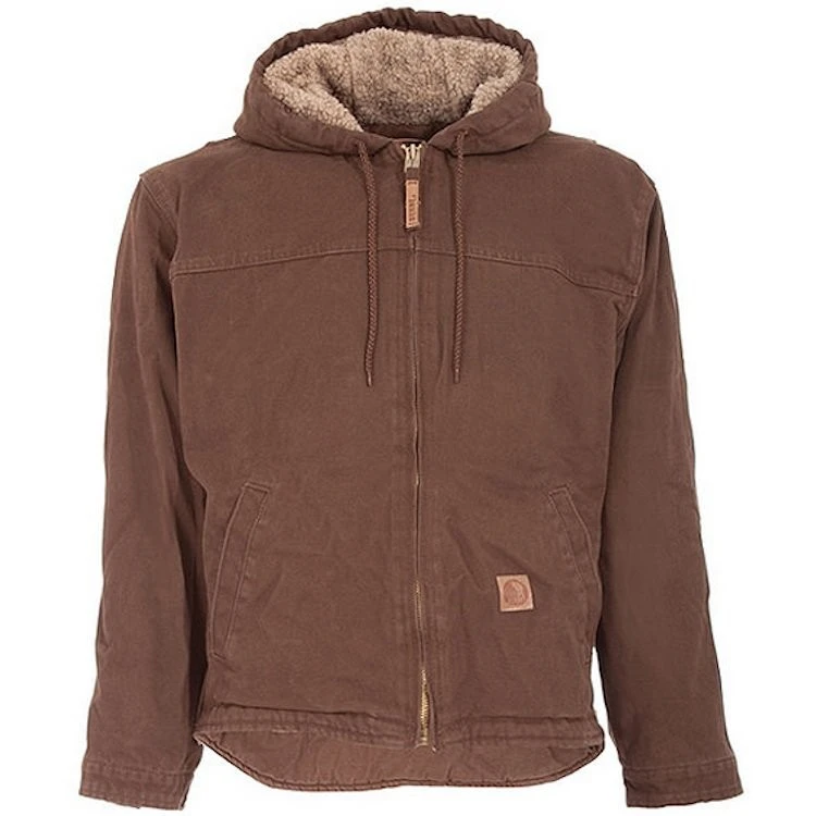 Berne Sanded Hooded Work Jacket Sherpa Lined 1 Berne Sanded Hooded Work Jacket Sherpa Lined