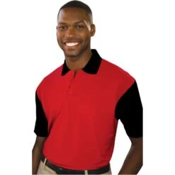 Blue Generation Men's IL-50 Rental Friendly Colorblock Polo
