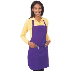 Blue Generation Teflon Treated Twill Bib Apron 6 Per Pack