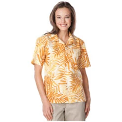 Blue Generation Adult Tonal Print Camp Short Sleeve Shirt