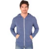 Blue Generation Adult Triblend Contrast Zip Front Hoodie