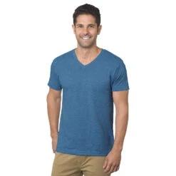 Bayside Unisex Fine Jersey V-Neck T-Shirt