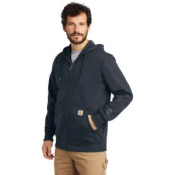 Carhartt Rain Defender Paxton Heavyweight Hooded Zip Front Sweatshirt -Portwest Shop CA100614@4