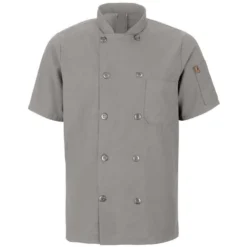 Chef Design Men's Mimix™ Short Sleeve 10 Button Chef Coat With OilBlok