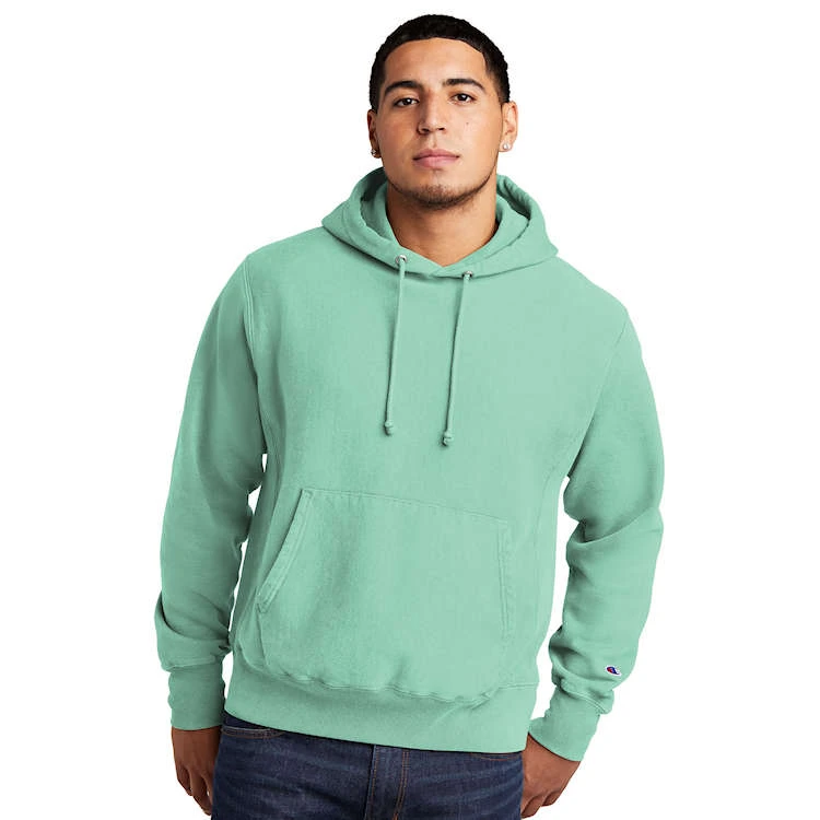 Champion ® Reverse Weave ® Garment-Dyed Hooded Sweatshirt 1 Champion ® Reverse Weave ® Garment-Dyed Hooded Sweatshirt