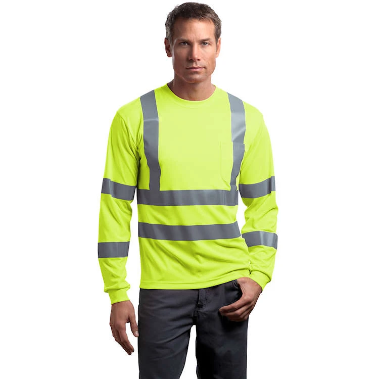 CornerStone® ANSI 107 Class 3 Long Sleeve Snag-Resistant Reflective T-Shirt 1 CornerStone® ANSI 107 Class 3 Long Sleeve Snag-Resistant Reflective T-Shirt