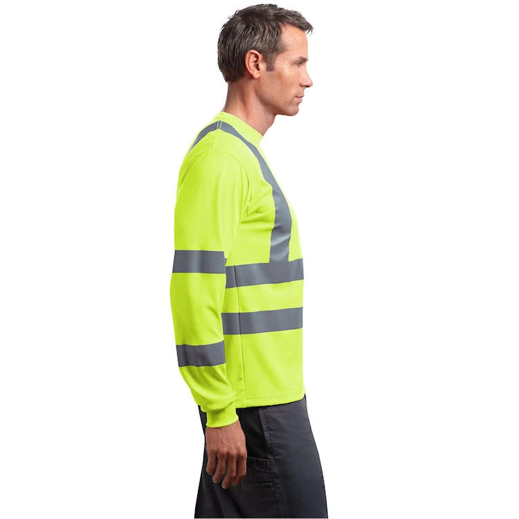CornerStone® ANSI 107 Class 3 Long Sleeve Snag-Resistant Reflective T-Shirt 4 CornerStone® ANSI 107 Class 3 Long Sleeve Snag-Resistant Reflective T-Shirt - Image 4