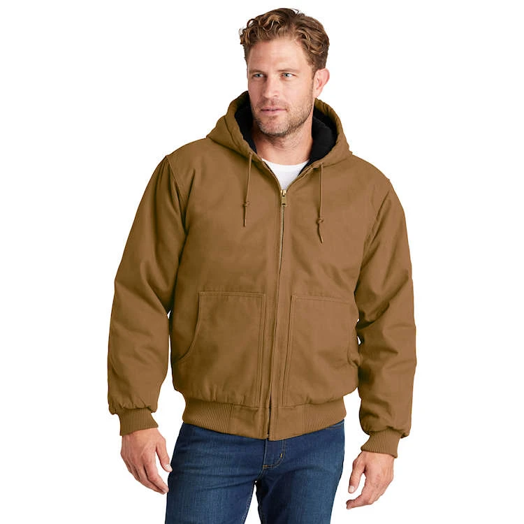 CornerStone® Washed Duck Cloth Insulated Hooded Work Jacket 1 CornerStone® Washed Duck Cloth Insulated Hooded Work Jacket
