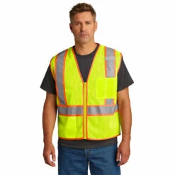 CornerStone® ANSI 107 Class 2 Mesh Zippered Two-Tone Vest