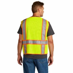 CornerStone® ANSI 107 Class 2 Mesh Zippered Two-Tone Vest -Portwest Shop CSCSV103@2