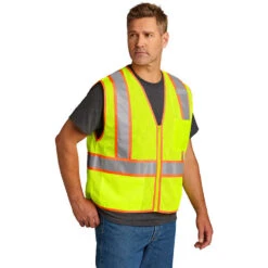 CornerStone® ANSI 107 Class 2 Mesh Zippered Two-Tone Vest -Portwest Shop CSCSV103@4