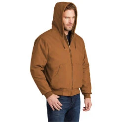 CornerStone® Duck Cloth Hooded Work Jacket -Portwest Shop CSJ763H@3
