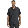 Edwards Button Front Short Sleeve Mesh Back Cook Shirt