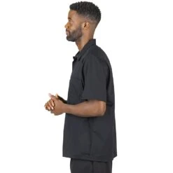 Edwards Button Front Short Sleeve Mesh Back Cook Shirt -Portwest Shop ED1305@2