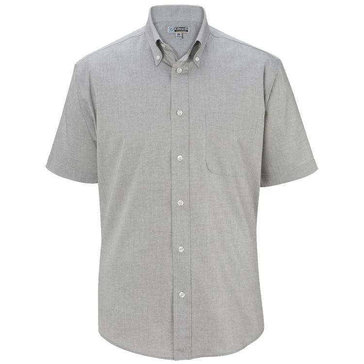 Edwards Men's Pinpoint Oxford Button Down Collar Short Sleeve Shirt 1 Edwards Men's Pinpoint Oxford Button Down Collar Short Sleeve Shirt