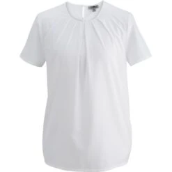 Edwards Ladies' Jewel Neck Short Sleeve Blouse