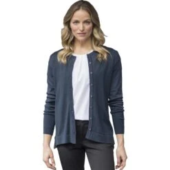 CLEARANCE Edwards Ladies' Crew Neck Cardigan With Drop Tail -Portwest Shop ED7143@3