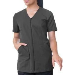 Edwards Ladies' Sorrento Power Stretch Full-Zip Short Sleeve Tunic -Portwest Shop ED7260@4