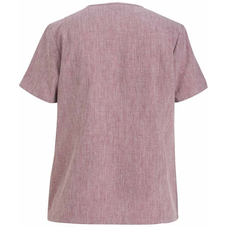 Edwards Ladies' Melange Ultra-Light Full-Zip Scoop Neck Short Sleeve Tunic 2 Edwards Ladies' Melange Ultra-Light Full-Zip Scoop Neck Short Sleeve Tunic - Image 2