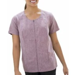 Edwards Ladies' Melange Ultra-Light Full-Zip Scoop Neck Short Sleeve Tunic 7 Edwards Ladies' Melange Ultra-Light Full-Zip Scoop Neck Short Sleeve Tunic -Portwest Shop ED7279@3