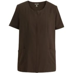 Edwards Ladies' Essential Soft-Stretch Scoop Neck Concealed Zipper Short Sleeve Tunic