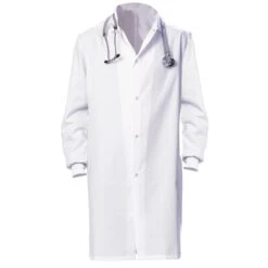 Fashion Seal Unisex Poplin 41" 80/20 Lab Coat - No Pocket / Snap Front / Knit Cuffs / Convertible Collar