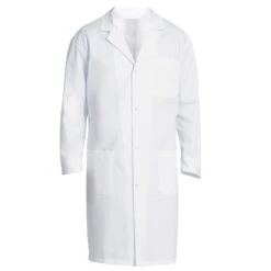 Fashion Seal Men's Poplin 41" 80/20 Lab Coat - 3 Pocket / Side Pocket Slits / Stitched Down Back Belt