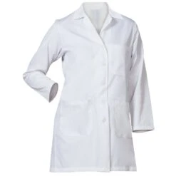 Fashion Seal Ladies' Fine Line Twill 34" Lab Coat - 3 Pocket / Stitched Down Back Belt