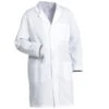 Fashion Seal Men's Fine Line Twill 39" Lab Coat - 3 Pocket / Stitched Down Back Belt / Side Pocket Slits