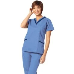 Fashion Seal Ladies' Double V-Neck Tunic - Fashion Poplin