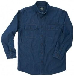 Key Button Denim Shirt, Long Sleeve