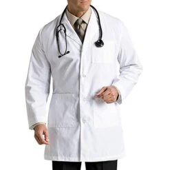 Landau Men's Lab Coat - 65% Poly/35% Combed Cotton Staff Length