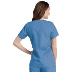 Landau Women's Poplin Snap Front V-Neck Tunic 5 Landau Women's Poplin Snap Front V-Neck Tunic -Portwest Shop LD8232@2