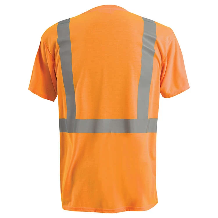 OccuNomix 5.3 Oz. Short Sleeve Wicking T-Shirt With Pocket - Class 2 2 OccuNomix 5.3 Oz. Short Sleeve Wicking T-Shirt With Pocket - Class 2 - Image 2