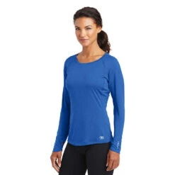 OGIO® ENDURANCE Ladies' Long Sleeve Pulse Crew Tee -Portwest Shop OGLOE321@3