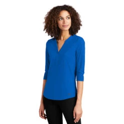 OGIO® Ladies' 3/4 Sleeve Jewel Henley -Portwest Shop OGLOG104@3