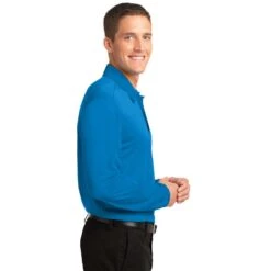 Port Authority® Silk Touch™ Performance Long Sleeve Polo -Portwest Shop PAK540LS@2