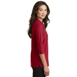 Port Authority® Ladies Silk Touch 3/4-Sleeve Polo -Portwest Shop PAL562@3