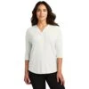Port Authority Ladies' Concept 3/4 Sleeve Soft Split Neck Top