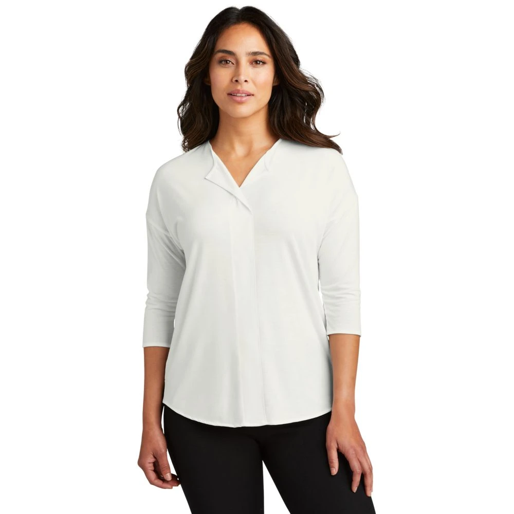 Port Authority Ladies' Concept 3/4 Sleeve Soft Split Neck Top 1 Port Authority Ladies' Concept 3/4 Sleeve Soft Split Neck Top