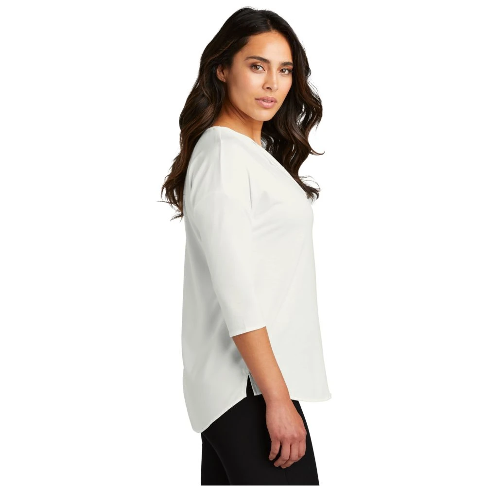 Port Authority Ladies' Concept 3/4 Sleeve Soft Split Neck Top 2 Port Authority Ladies' Concept 3/4 Sleeve Soft Split Neck Top - Image 2
