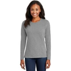 Port & Company® Ladies Long Sleeve Core Cotton Tee