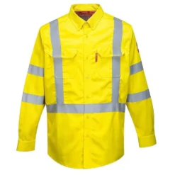 Portwest Hi-Vis Bizflame Long Sleeve Shirt 88/12