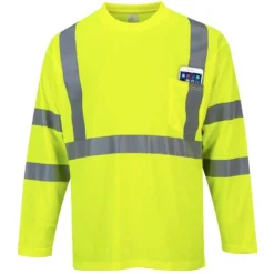Portwest Hi-Vis Long Sleeve Pocket T-Shirt