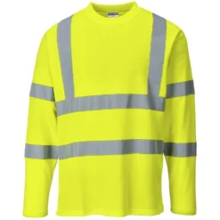 Portwest Hi-Vis Cotton Comfort Long Sleeved T-Shirt