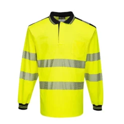 Portwest PW3 Hi-Vis Long Sleeve Polo Shirt