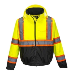 Portwest Hi-Vis 2 In 1 Contrast Tape Bomber Jacket